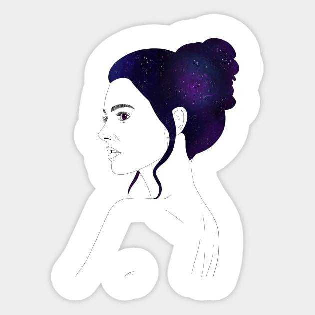 Galaxy Girl Sticker by marissafv